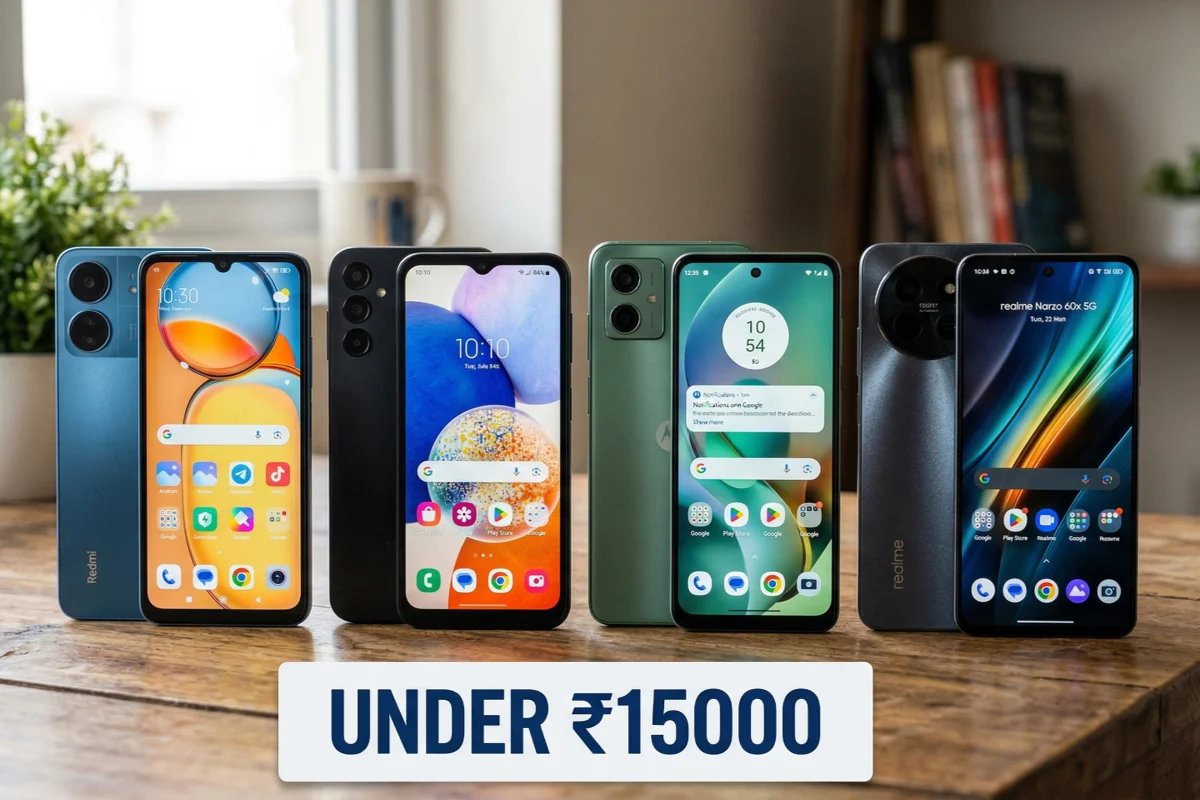 Best 5G Phones Under ₹15,000 in 2026: OPPO K14x, Realme C83, Poco C85 & Realme P4 Lite Compared
